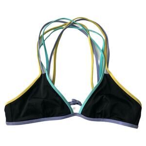 Victorias Secret Women Bikini Swim Top Medium Crossback Strappy Triangle Bikini